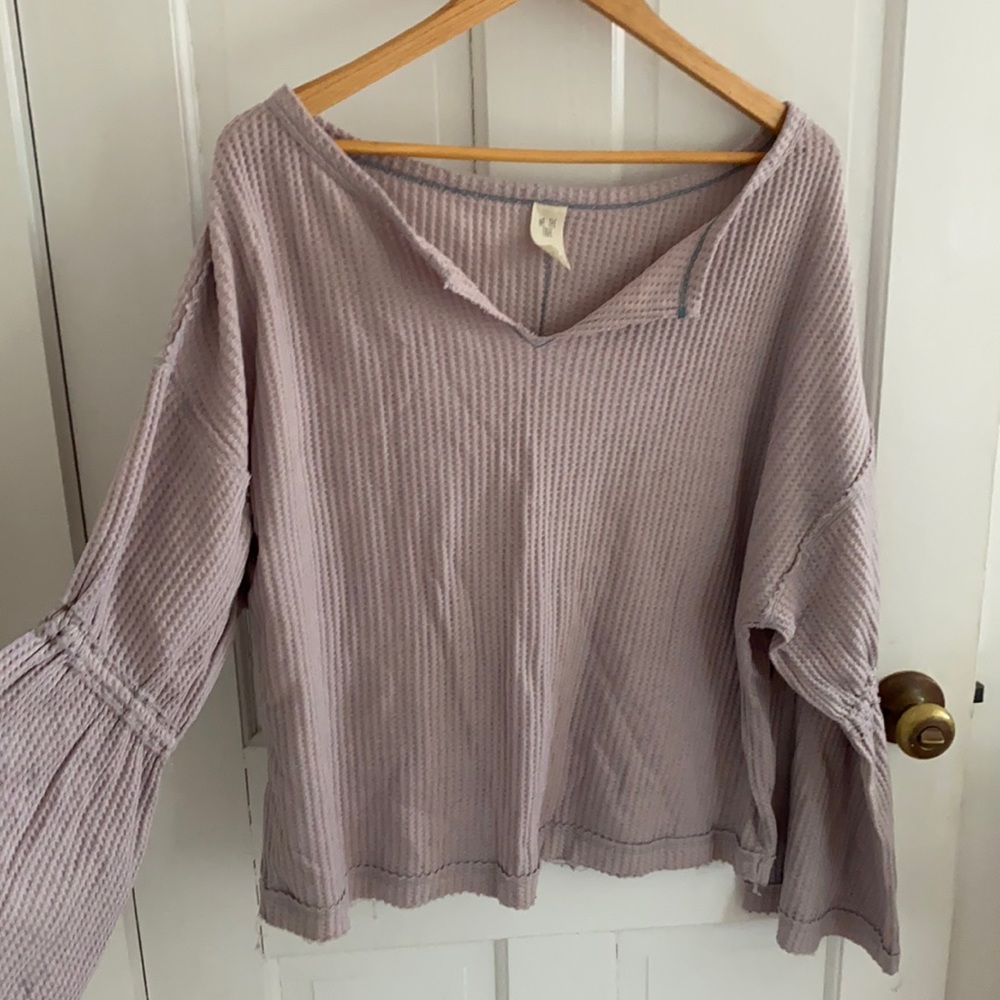 Free People bell sleeve top